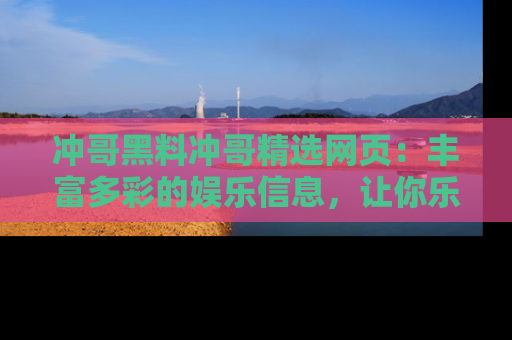 冲哥黑料冲哥精选网页：丰富多彩的娱乐信息，让你乐不停息