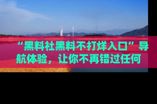 “黑料社黑料不打烊入口”导航体验，让你不再错过任何精彩黑料
