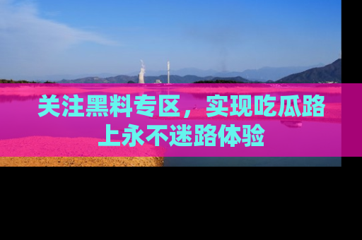 关注黑料专区，实现吃瓜路上永不迷路体验