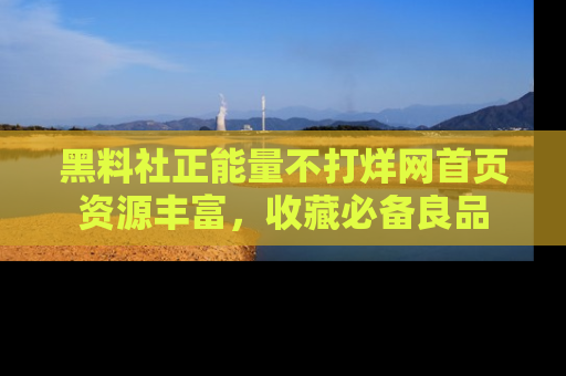 黑料社正能量不打烊网首页资源丰富，收藏必备良品